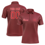 Custom Crimson Red Red Short-Sleeve Polo Shirt