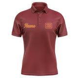 Custom Crimson Red Orange Short-Sleeve Polo Shirt
