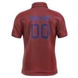 Custom Crimson Red Purple Short-Sleeve Polo Shirt
