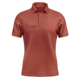 Custom Coral Red Red Short-Sleeve Polo Shirt