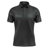 Custom Black Dark Green Short-Sleeve Polo Shirt