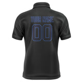 Custom Black Navy Short-Sleeve Polo Shirt