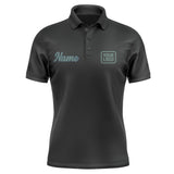 Custom Black Blue Green Short-Sleeve Polo Shirt