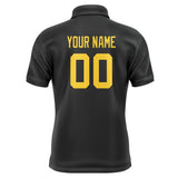 Custom Black Gold Short-Sleeve Polo Shirt