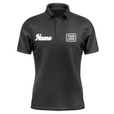 Custom Black White Short-Sleeve Polo Shirt