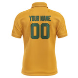 Custom Yellow Green Short-Sleeve Polo Shirt