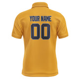 Custom Yellow Navy Short-Sleeve Polo Shirt