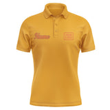 Custom Yellow Orange Short-Sleeve Polo Shirt