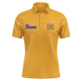 Custom Yellow Purple Short-Sleeve Polo Shirt