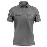 Custom Dark Grey Navy Short-Sleeve Polo Shirt