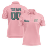 Custom Light Pink Blue Green Short-Sleeve Polo Shirt