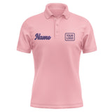 Custom Light Pink Purple Short-Sleeve Polo Shirt