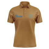 Custom Khaki Blue Green Short-Sleeve Polo Shirt