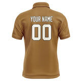 Custom Khaki Cream Short-Sleeve Polo Shirt