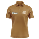 Custom Khaki Cream Short-Sleeve Polo Shirt
