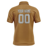 Custom Khaki Gray Short-Sleeve Polo Shirt