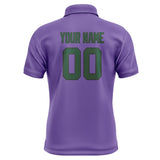 Custom Light Purple Green Short-Sleeve Polo Shirt