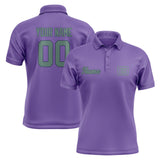 Custom Light Purple Blue Green Short-Sleeve Polo Shirt
