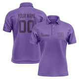 Custom Light Purple Purple Short-Sleeve Polo Shirt