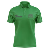 Custom Emerald Green Dark Green Short-Sleeve Polo Shirt