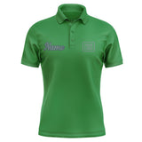 Custom Emerald Green Blue Green Short-Sleeve Polo Shirt