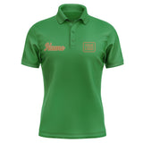 Custom Emerald Green Khaki Short-Sleeve Polo Shirt