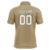Custom Light Khaki Cream Short-Sleeve Polo Shirt