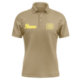 Custom Light Khaki Light Yellow Short-Sleeve Polo Shirt