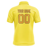 Custom Light Yellow Yellow Short-Sleeve Polo Shirt
