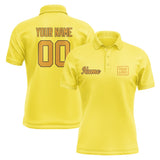 Custom Light Yellow Yellow Short-Sleeve Polo Shirt
