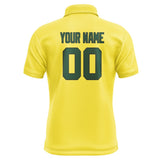 Custom Light Yellow Green Short-Sleeve Polo Shirt