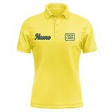 Custom Light Yellow Green Short-Sleeve Polo Shirt