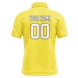 Custom Light Yellow Cream Short-Sleeve Polo Shirt