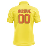 Custom Light Yellow Orange Short-Sleeve Polo Shirt