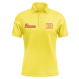 Custom Light Yellow Orange Short-Sleeve Polo Shirt