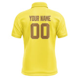 Custom Light Yellow Khaki Short-Sleeve Polo Shirt