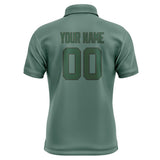 Custom Blue Green Green Short-Sleeve Polo Shirt