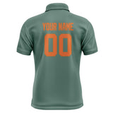 Custom Blue Green Orange Short-Sleeve Polo Shirt