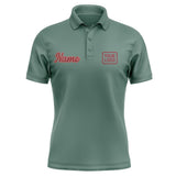 Custom Blue Green Crimson Red Short-Sleeve Polo Shirt