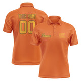 Custom Orange Yellow Short-Sleeve Polo Shirt