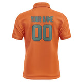 Custom Orange Blue Green Short-Sleeve Polo Shirt