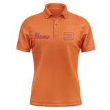Custom Orange Coral Red Short-Sleeve Polo Shirt