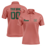 Custom Copper Rose Green Short-Sleeve Polo Shirt