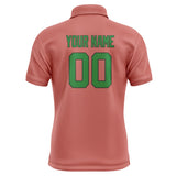 Custom Copper Rose Emerald Green Short-Sleeve Polo Shirt