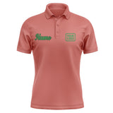 Custom Copper Rose Emerald Green Short-Sleeve Polo Shirt
