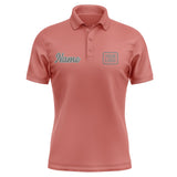 Custom Copper Rose Dark Grey Short-Sleeve Polo Shirt