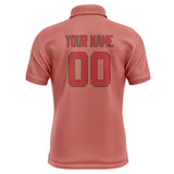 Custom Copper Rose Red Short-Sleeve Polo Shirt