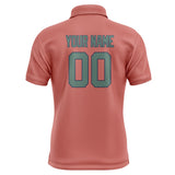 Custom Copper Rose Blue Green Short-Sleeve Polo Shirt
