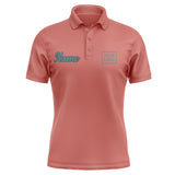 Custom Copper Rose Blue Green Short-Sleeve Polo Shirt