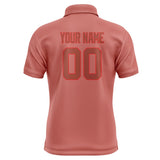 Custom Copper Rose Coral Red Short-Sleeve Polo Shirt